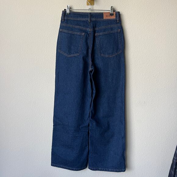 Sezane Dark Blue Flare & Wide Leg Jeans - Picture 3 of 7